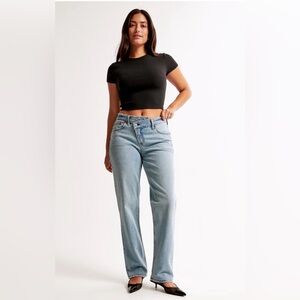 Abercrombie & Fitch '90s Slim Straight Jeans in Light Blue